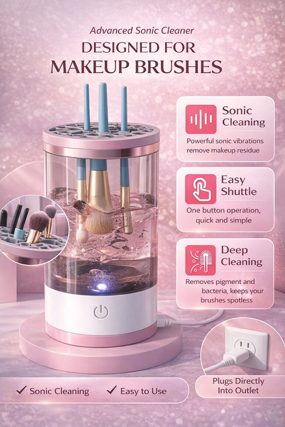 CleanBrush Pro – Portable USB Electric Makeup Brush Cleaner